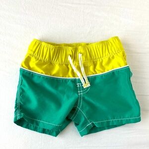 GAP Kids Yellow and Green Swim Shorts